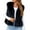 Black, variant on Sriper Womens Faux Fur Vest Sleeveless Thermal Crop Jacket Thick Warm V-Neck Coat Fuzzy Cozy Outerwear Casual Open Front Cardigan Ladies Winter Fashion Clothes Lounge Streetwear Loungewear