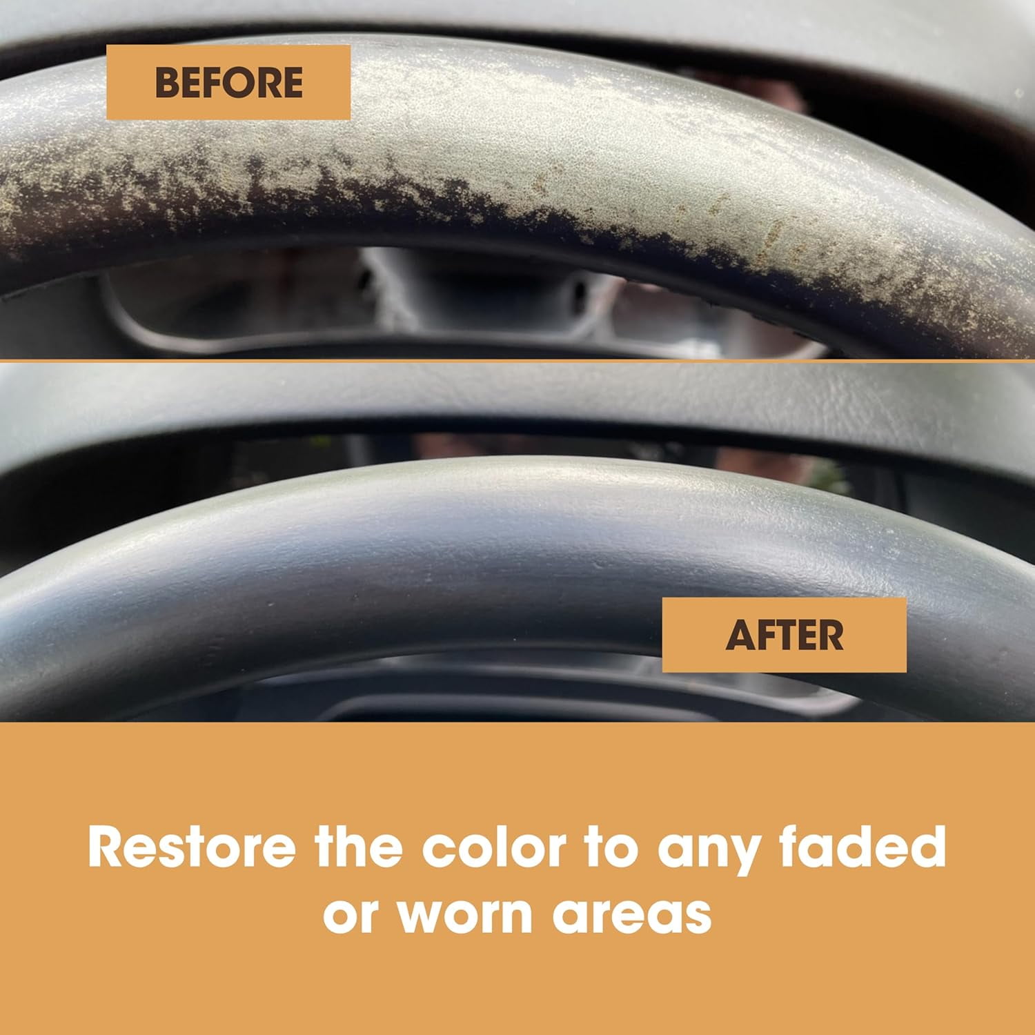 Furniture Clinic Leather Steering Wheel Repair Kit | Kit to Repair Tears, Scuffs, & Scratches on Leather Steering Wheels