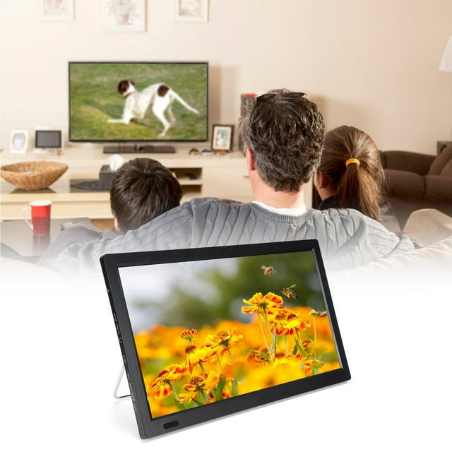 Téléviseur Portable de 13 Pouces, Téléviseur Intelligent Numérique ATSC HD LED 1080P, Batterie Rechargeable Intégrée, Syntoniseur de Télé Numérique ATSC, USB, AV, Clé U, pour Voiture, Voyage, Camping, Etc.