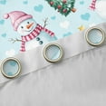 thumbnail image 4 of Feelyou Cartoon Xmas Tree Blackout Curtains Set of 2 (52x84 Each) for Teen, Blue Love Heart Window Curtains, Kawaii Christmas Snowman Curtains and Drapes, Window Curtains Room Decor, 4 of 6