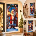 thumbnail image 3 of Christmas Santa Door Cover Winter Snow Scene Hanging Decoration For Front Door Porch Holiday Party Home Decor, 3 of 7