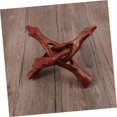 thumbnail image 3 of Wooden Tripod Wooden Tripod Stand Abalone Shell Stand Decorative Bowl Display Rack Crystal Ball Holder, 3 of 8