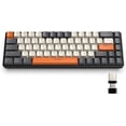thumbnail image 2 of MAGIC-REFINER RK68 60% Teclado mecánico inalámbrico, Bluetooth 5.0/2.4GHz con receptor 2 en 1 de modo dual, teclado compacto para juegos intercambiable en caliente de 68 teclas, interruptor lineal roj, 2 of 4