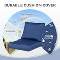thumbnail image 6 of Aoodor Outdoor Chair Cushions Set, 24"x24", Water and Fade Resistant Patio Furniture Deep Seat Cushions, Navy Blue, 6 of 8
