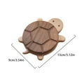 thumbnail image 3 of asddcavvf Adorable Black Walnut Wood Turtle Table Charm For Your Teapot Cups round Table Mats 4, 3 of 9