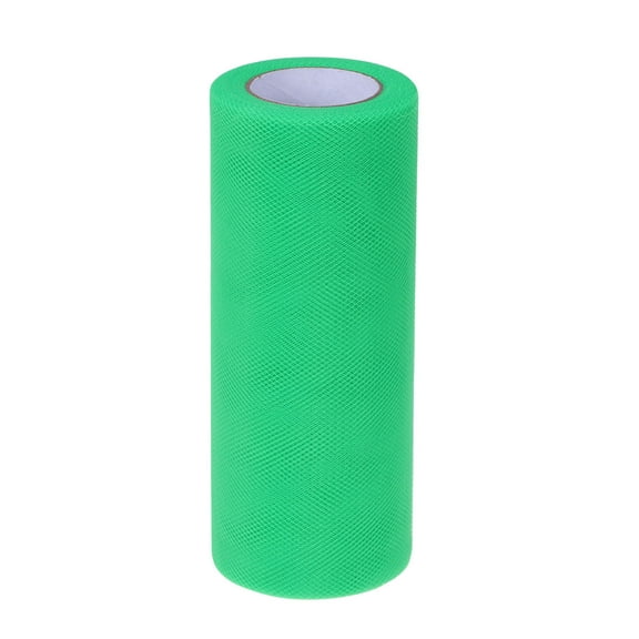 WHAMVOX Light Green Polyester Tulle Rolls for DIY Craft Projects 6 Inches Wide 25 Yards Long