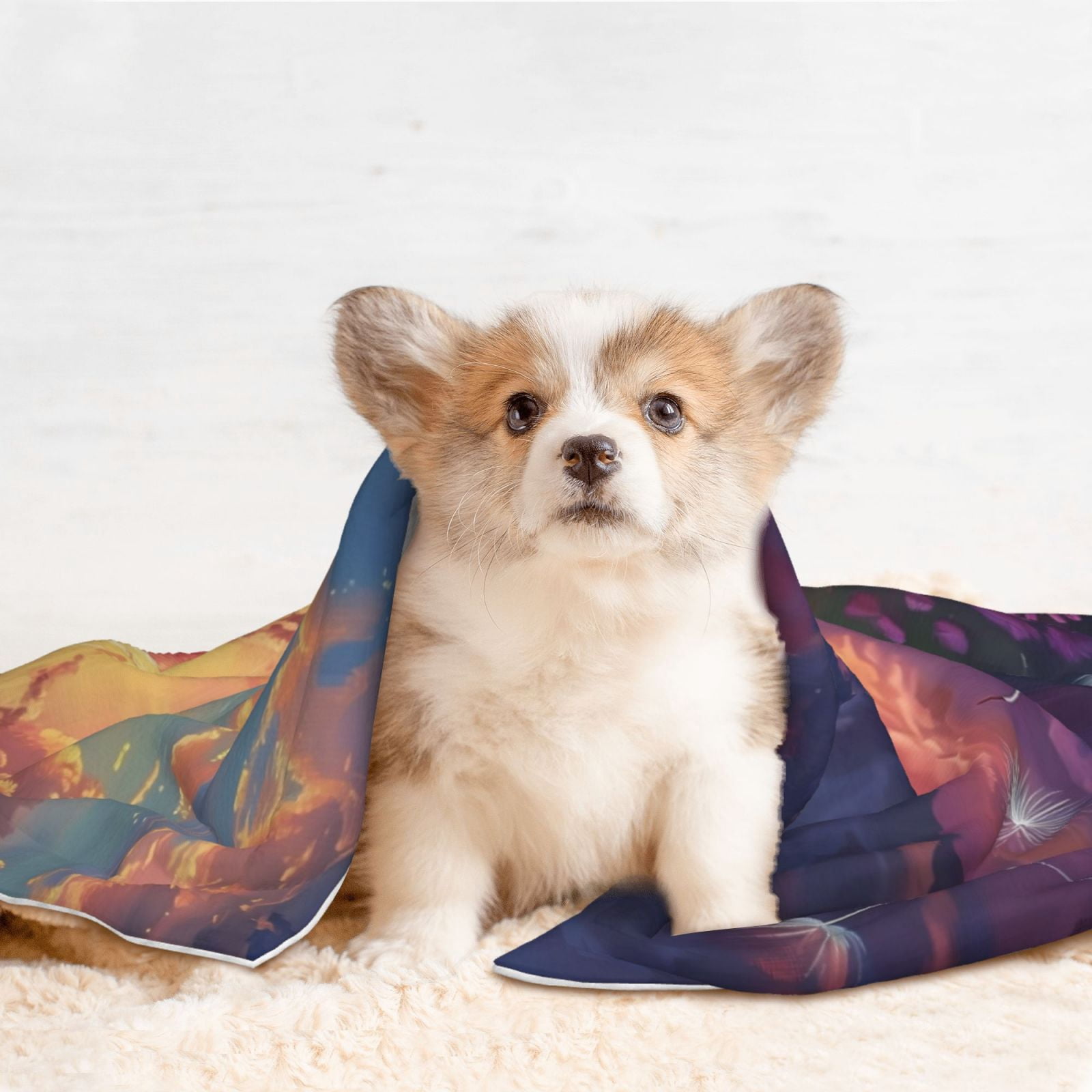 Naloa Dreamy Dandelion Sunset Dog Blanket, 3 Sizes Cat Blanket for Indoor Cats Large Medium Small Dog Gifts-Medium