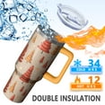 thumbnail image 3 of 40 oz Winter Wonderland Snowflake Tumbler with Handle and Straw, Stainless Steel Insulated Cup 40 oz, Leak Proof Holiday Mug, Gift Ideas, 3 of 4