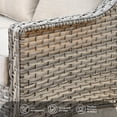 thumbnail image 5 of Ovios 5 Pieces High-Back Outdoor Patio Furniture with Fire Pit All Weather Wicker Conversation Furniture with Loveseat for Backyard, 5 of 8