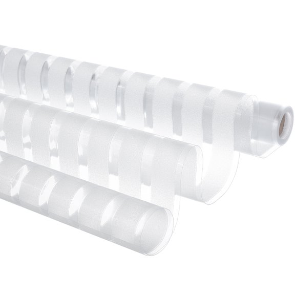 1roll Translucent PVC Window Privacy Film Stickers Static Cling Frosted Window Coverings 3D Sun Blocking for Glass Stripe Pattern 45cm about 3.28yards(3m)/roll