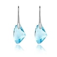 thumbnail image 2 of HEVIRGO Hook Earrings Irregular Cut Rhinestone Dangle Women Piercing Earrings Jewelry for Party,Lake Blue, 2 of 10