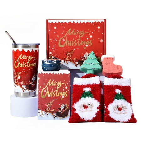 Christmas Gifts for Women-Mom, Her, Wife, Teacher, Best Friend, Girlfriend, Sister, Coworker, Xmas Tumbler Presents Set,Christmas Gift Box for Women,Unique Relaxing Spa Gift Idea