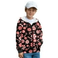 thumbnail image 3 of Xoenoiee Christmas Candy Print Fleece Full Zip Hoodies Oversized Kids Trendy Graphic Hoodies Pullover Sweatshirt for Teen Boys Girls Spring Fall Casual Tops with Pocket, 8-10 Years, 3 of 7