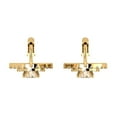thumbnail image 4 of 1.35 ct Lever-Back Drop Dangle Earrings for Women | 4.5mm Round Cut Natural Morganite | 18K Yellow Gold, 4 of 5