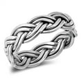 thumbnail image 1 of Braided Celtic Knot Wholesale Ring .925 Sterling Silver Band Jewelry Female Male Unisex Size 10, 1 of 4