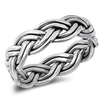 Braided Celtic Knot Wholesale Ring .925 Sterling Silver Band Jewelry Female Male Unisex Size 12