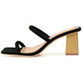 thumbnail image 3 of Journee Womens Henrietta Open Square Toe Block Heel Dress Sandals, 3 of 10