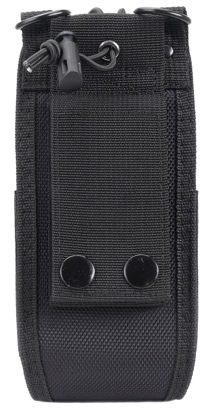 Étui Radio Robuste en Nylon Noir Support Tactique [Ceinture Double