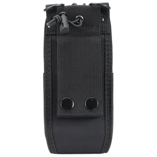 Étui Radio Robuste en Nylon Noir Support Tactique [Ceinture Double