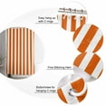 thumbnail image 5 of Small Stall Shower Curtain 36x72 Inch Narrow Half Size Burnt Orange Striped Bath Curtains Bathroom Decor Thanksgiving Orange White Stripes Waterproof Fabric Shower Curtain Set with Hooks 36 Inch, 5 of 6