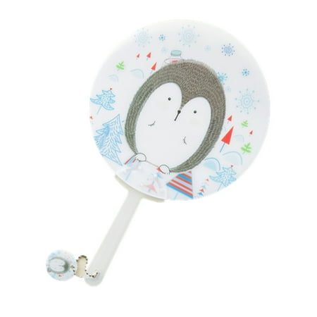 

Round Hand Fan with Plastic Handle for Kids Novelty Cartoon Style Handheld Fan
