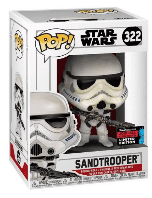 Limited Star Wars Sandtrooper #322-2019 Fall Convention Exclusive Details about   Funko POP 