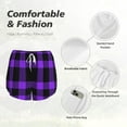 thumbnail image 6 of Haiem Purple Buffalo Plaid Women's 2 in 1 Running Shorts - Lightweight Athletic Workout Gym Yoga Breathable Sports Shorts Liner with Phone Pockets-Medium, 6 of 9