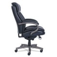thumbnail image 5 of La-Z-Boy Woodbury High-Back Executive Chair, Supports Up to 300 lb, 20.25" to 23.25" Seat Height, Black Seat/Back, Weathered Gray Base, 5 of 6