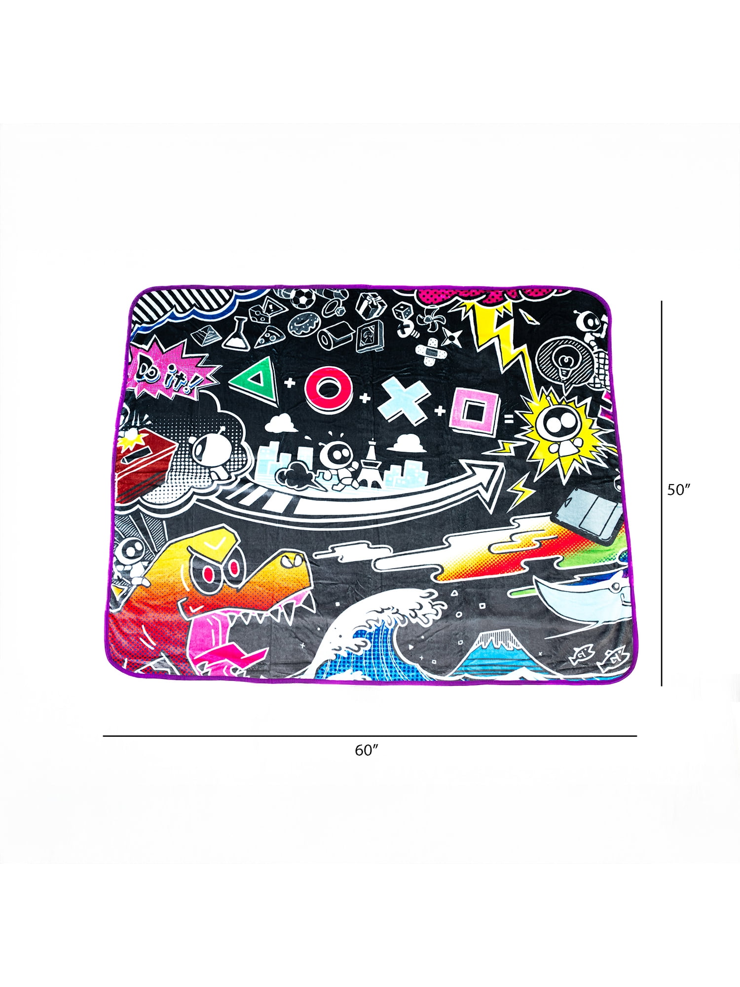 PlayStation Astro Bot Plush Throw Blanket, Multicolor, 50 in x 60 in