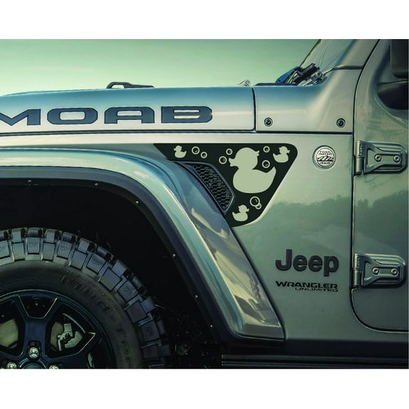 AnyStickerYouWant - Ducky Duck Fender Vent Vinyl Decal Sticker Fits & Compatible with Jeep Wrangler JL/Jeep Gladiator JT 2018  Rare Ducky Duck Print