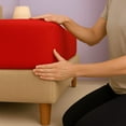 thumbnail image 4 of Alive Pixels Fitted Sheet Red Solid 100% Cotton 1-Pc 12" Inch Pocket 410TC (Queen, Red), 4 of 5
