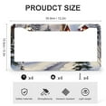 thumbnail image 3 of License Plate Frames Farm Red American Farmhouse Car Accessories 2 PCS Winter Holiday Aluminum License Plate Cover for Us Standard Vehicles, 3 of 6