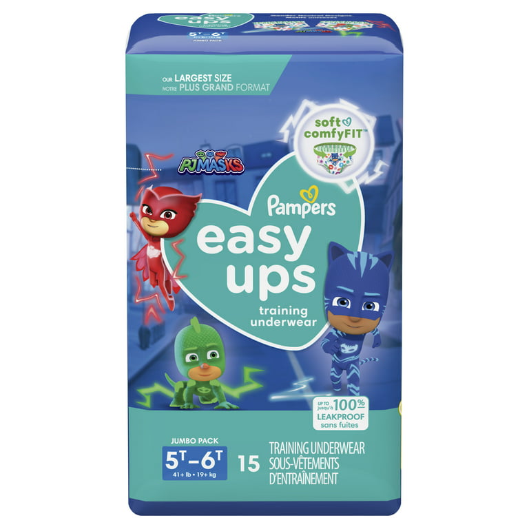 Pampers Easy Ups PJ Masks Training Pants Toddler Boys Size 5T/6T 15 Count  (Select for More Options)