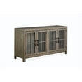 thumbnail image 2 of Bowery Hill Wood Traditional Buffet Curio Cabinet in Gray Finish, 2 of 2