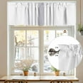 thumbnail image 7 of Modern Gray Striped Valances for Windows, 60 x 18in, Simple White Background Rod Pocket Kitchen Valance Curtain Light Filtering Window Treatments for Living Room Bedroom, 1 Panel, 7 of 7