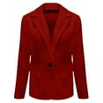 thumbnail image 4 of Yigetop Business Blazer for Women, Women's Long Sleeved Solid Color Temperament Commuting Slim Womens Blazer Red S, 4 of 5