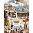thumbnail image 5 of Navy Blue Grey Coastal Table Cloth, Sea Turtle Nautical Coral Summer Beach Waterproof Tablecloth for Rectangle Tables, Washable Fabric Table Cover for Restaurant Kitchen Dining Tables 60"x120", 5 of 6