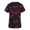 thumbnail image 5 of Pimelu Valentines Shirts for Women Womens Tops Womens Scrubs Tops Valentines Day Shirts Fashion Heart Print Nurse's Tunic Tops V Neck Short Sleeve Pocket Working Uniform Blouses, 5 of 5