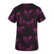 thumbnail image 5 of Fiudx Tops para Mujer Mujer Día de San Valentín Manga Corta Tops con Cuello En V Blusa con Bolsillos Estampados Enfermería, 5 of 5