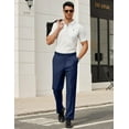thumbnail image 5 of COOFANDY Men's Classic Fit Dress Pants Flat Front Straight Formal Pants Wrinkle Free Expandable Waist Suit Pants, 5 of 7