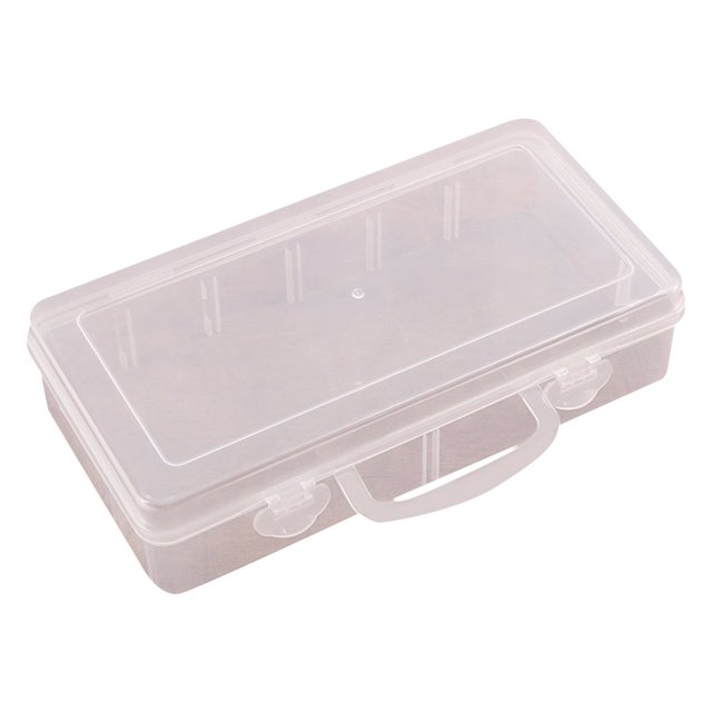 Caja de almacenamiento de capacidad con cuentas vacía rectangular para productos pequeños, multifunción, bricolaje