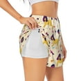 thumbnail image 2 of Bixox Women's Cartoon Poodle Dog pattern 2 in 1 Running Shorts - Lightweight Athletic Workout Gym Yoga Shorts Liner with Pockets - X-Large, 2 of 7