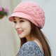thumbnail image 3 of Gorro de lana tejido para mujer, cálido, resistente al viento, de ganchillo, gorro de invierno, 3 of 4