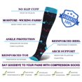 thumbnail image 4 of (4pc)MSJUHEG Compression Socks,Medias De Compresión Para Mujer,Wide Calf Compression Socks Women,Soccer Socks,Ski Socks,Compressie Socks Sports Socks Black 1 L, 4 of 4
