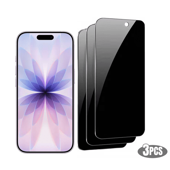 3-Pack Qixxronics Privacy Tempered Glass Screen Protector for iPhone 17