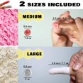 thumbnail image 2 of Finger Cots, 160 Finger Covers (2 Sizes / 80 cots per Package) Latex - Baby Wipes, Messy Eating/Jobs, Kids Artwork Crafts, Stinky & Sticky substances, Sanitary Button Pushers (2 Packs - 160 Cots), 2 of 9
