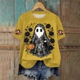 thumbnail image 4 of Leey-World Womens Halloween T Shirt Halloween Tshirts Women In October Cute Ghost Graphic Halloween Shirts for Women, 4 of 5