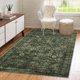 thumbnail image 1 of Alfombra vintage Morebes, lavable, 90 x 150 cm, color verde oscuro, 1 of 8