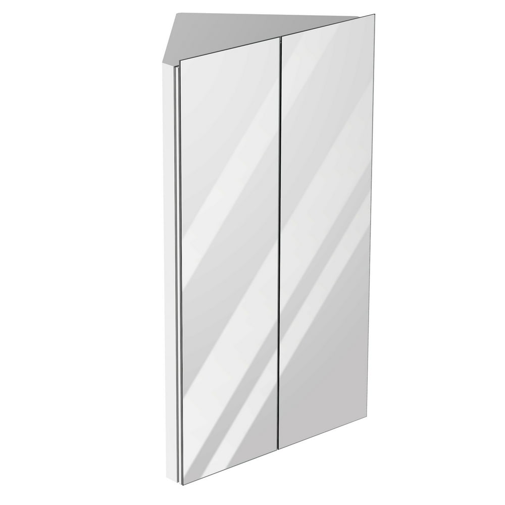 kleankin Corner Mirror Wall Mounted with Double Doors and 3