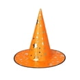 thumbnail image 2 of Halloween Kids Witch Hat For Boys Girls Women Star Print Wizard Hat Witch Hat Decoration Witch Accessories (Yellow), 2 of 4